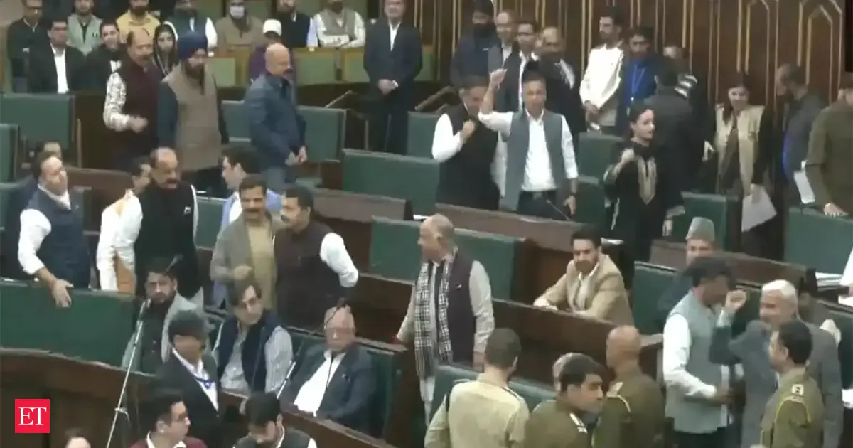 J&K uproar: BJP MLAs demand Omar Abdullah apology over ‘shoe’ remark