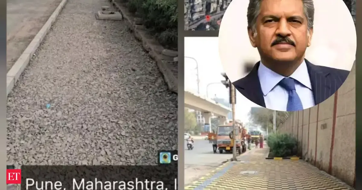 Anand Mahindra is impressed with Pune Municipality's footpath work, netizens say 'Sir, please write to BMC as well'