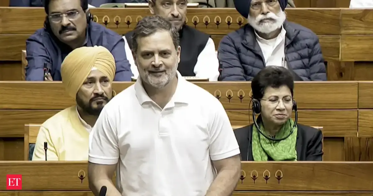 Rahul Gandhi brings up Epstein files, Adani allegations in Lok Sabha