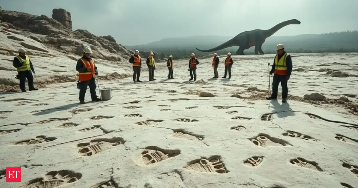 Gigantic Jurassic Dinosaur Trackway Unearthed in UK Quarry