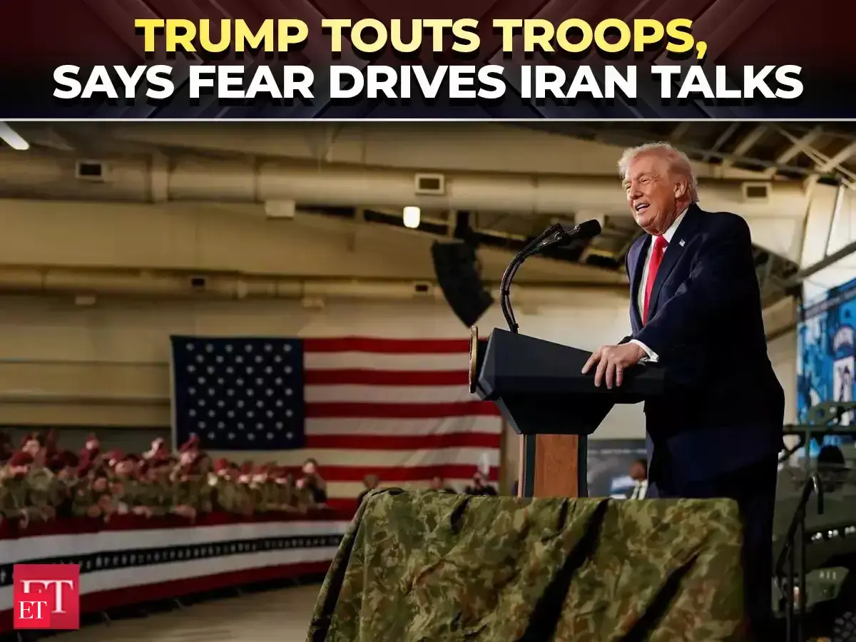 Trump lauds troops at Fort Bragg; says \'fear\' is powerful motivator in difficult Iran talks