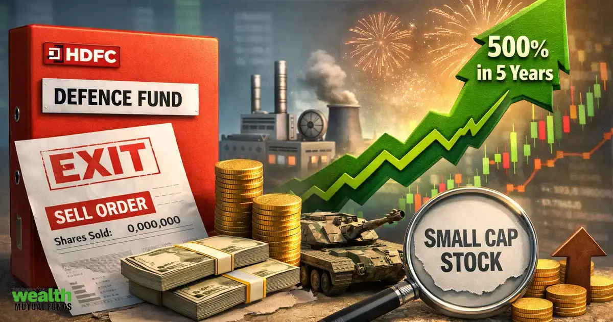 HDFC Defence Fund exists this small cap stock that went up by 500% in 5 years