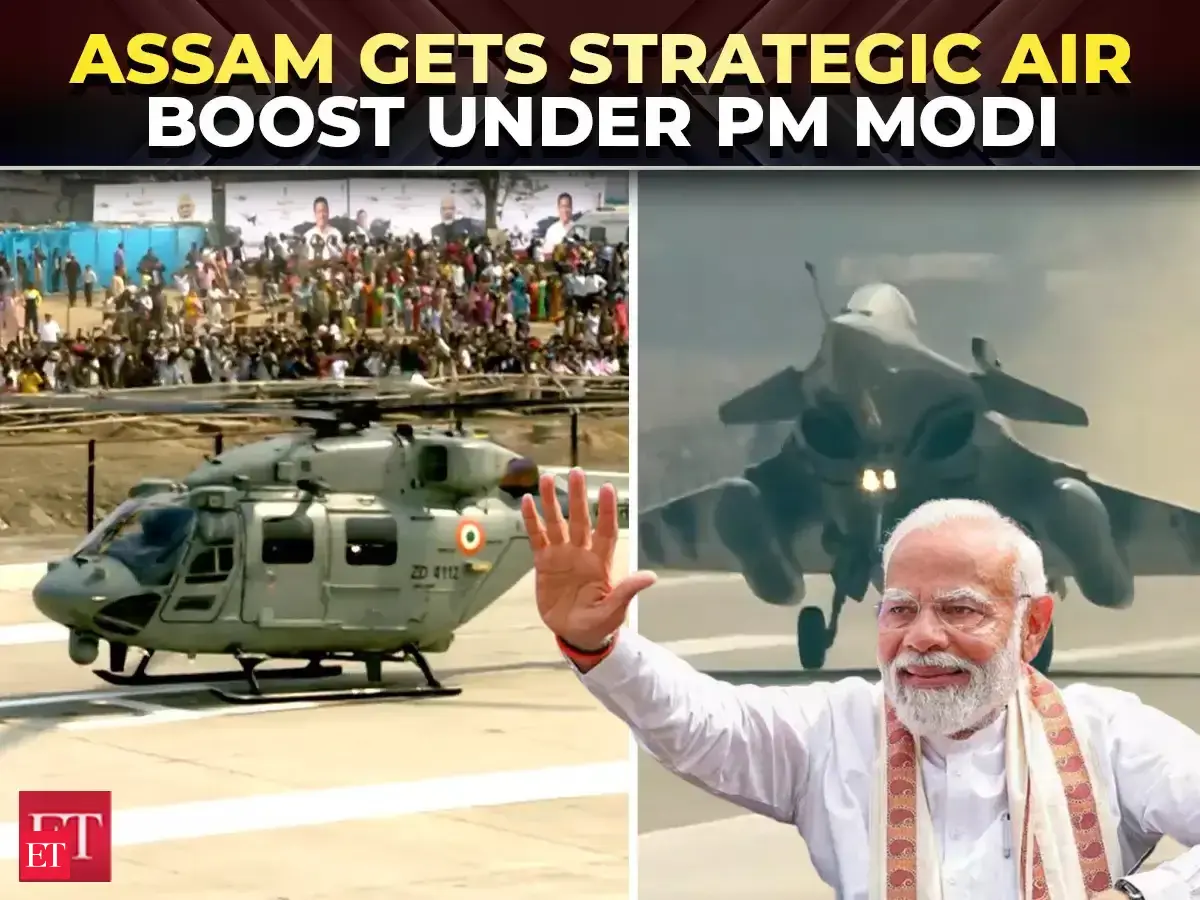 modi assam visit: Plane carrying PM Modi makes history, lands on Highway in Assam | Northeast Infra growth story - The Economic Times Video | ET Now