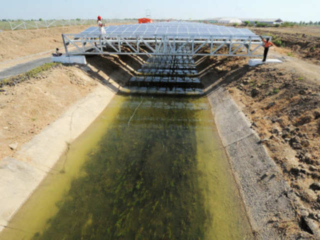 India's first 1MW canal-top solar power plant
