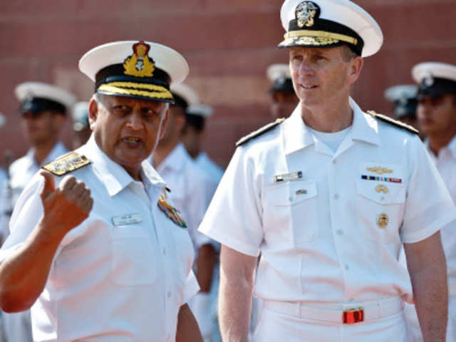 Indian Navy chief with US Naval Chief of Operations