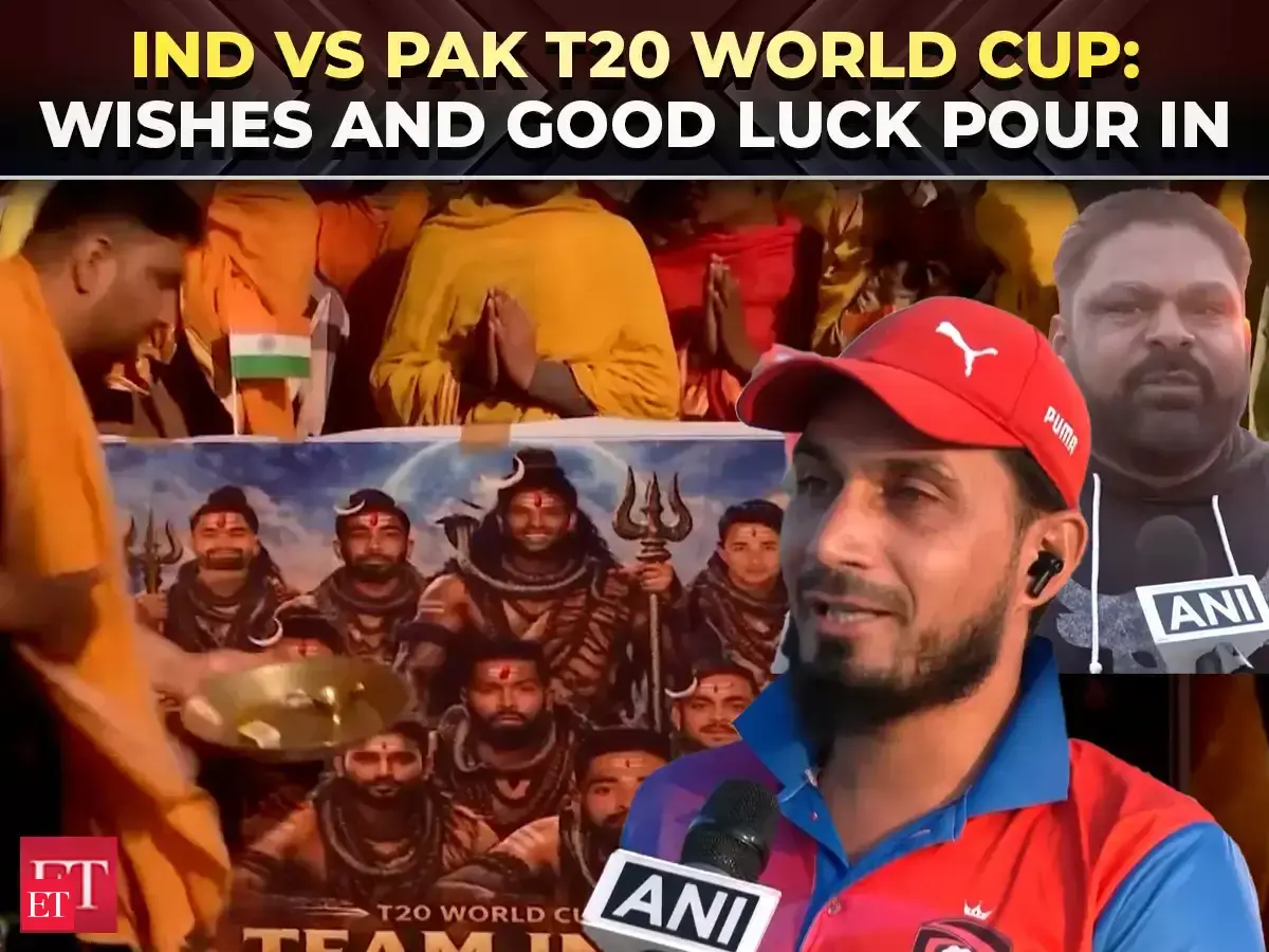 IND vs PAK T20 World Cup: Cheers for the Men in Blue!, Wishes and good luck pour in from across India - The Economic Times Video | ET Now