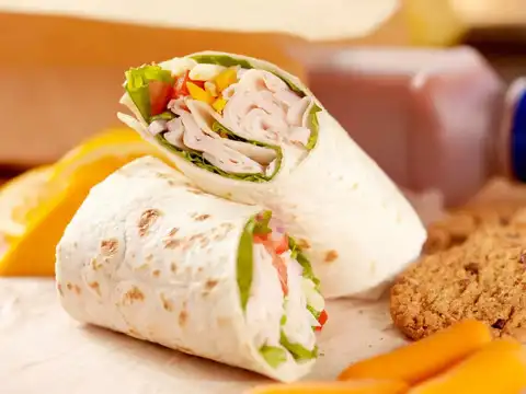 Spicy Turkey and Hummus Morning Wrap