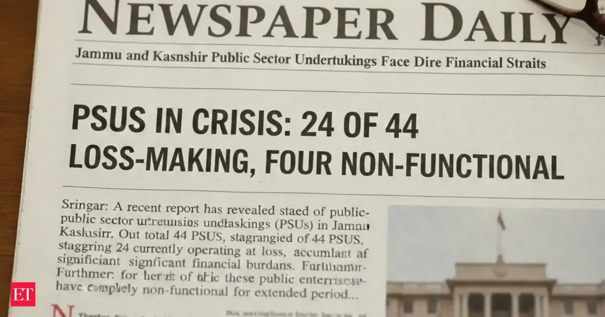24 of 44 PSUs in J-K loss-making, four non-functional: UT government to Assembly