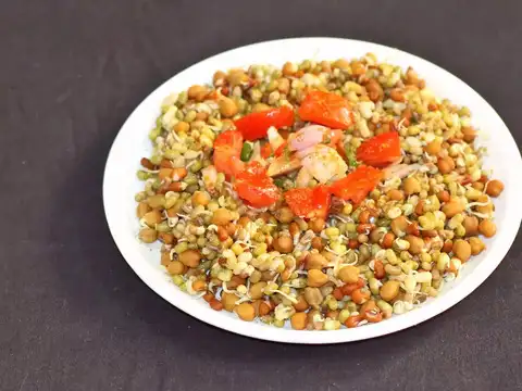 Sprouted Moong Dal Chaat