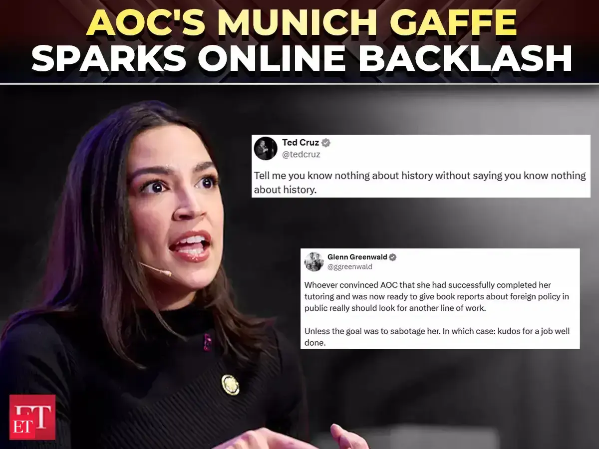 'Made a fool out of herself': AOC called out by netizens after foreign policy fumble in Munich