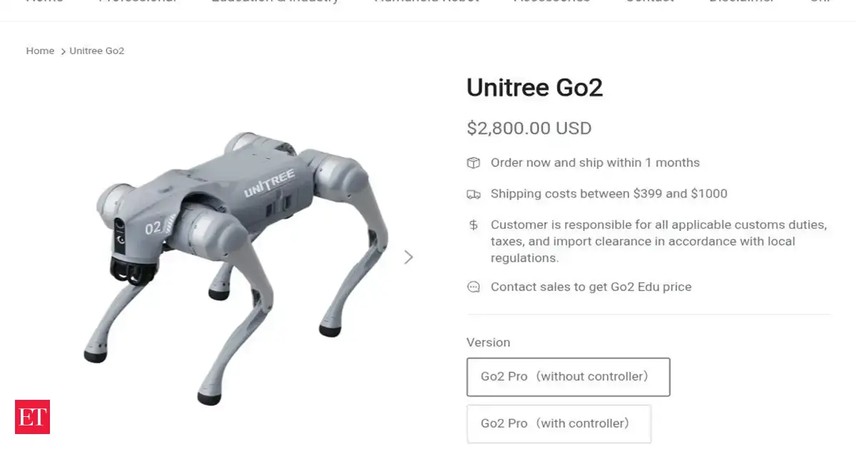 Galgotias University robot dog price in India: What is Chinese robodog Unitree Go2 that can jump, stretch and dance? Know the cost, features, specifications and more