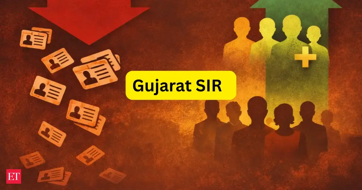 Gujarat’s voter base shrinks by 13.4�ter massive roll revision; 77 lakh names deleted