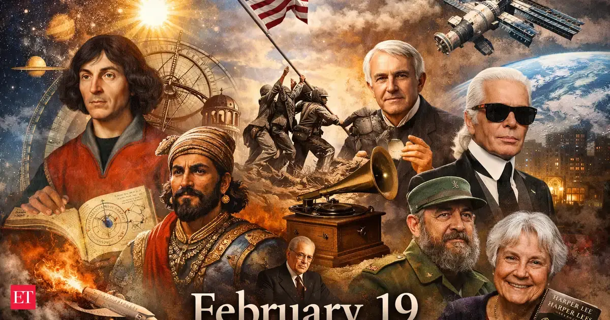 February 19, today in history: From empires to space and social change