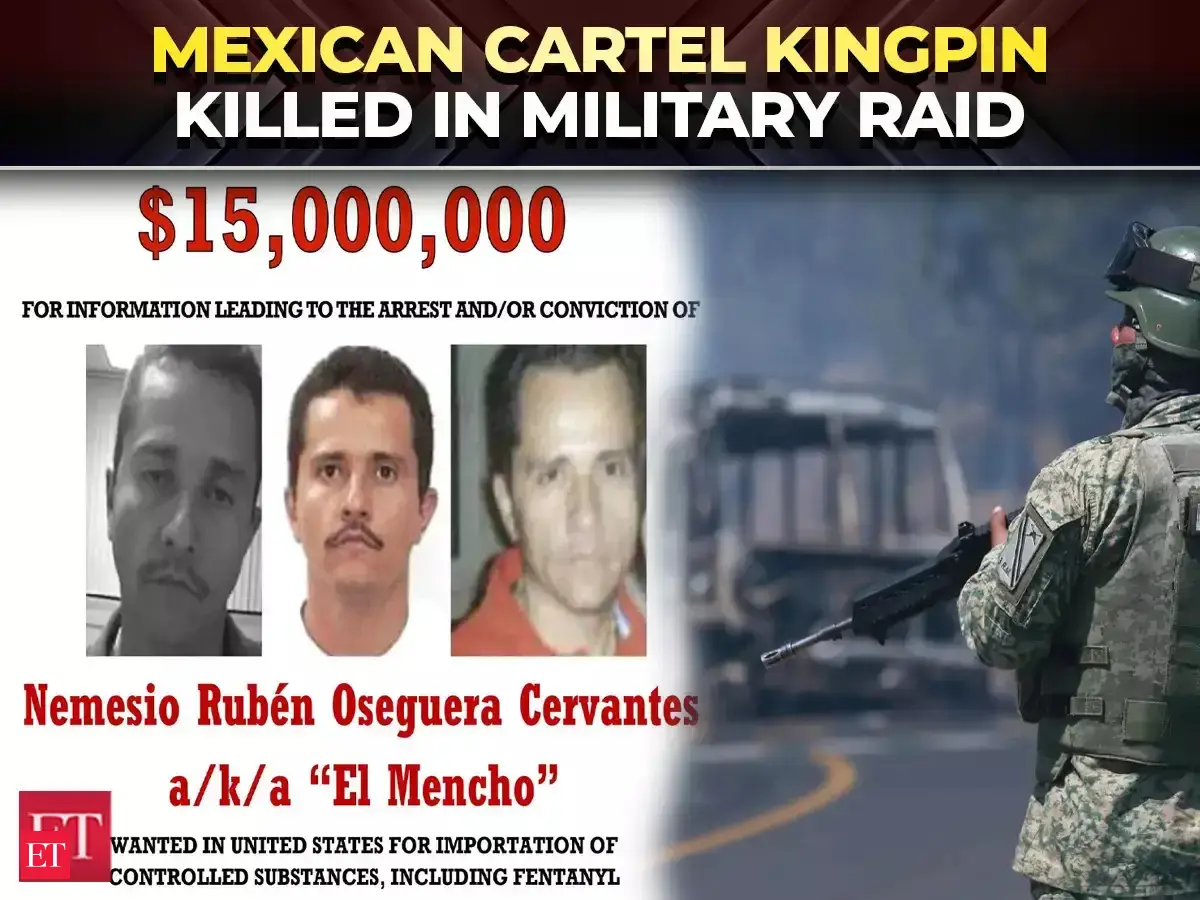 Mexican army kills drug cartel kingpin 'El Mencho' in military raid; wave of arson hits Mexico
