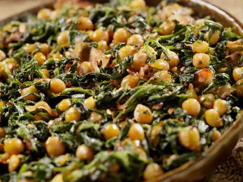 Chickpea and Spinach Mediterranean Stew