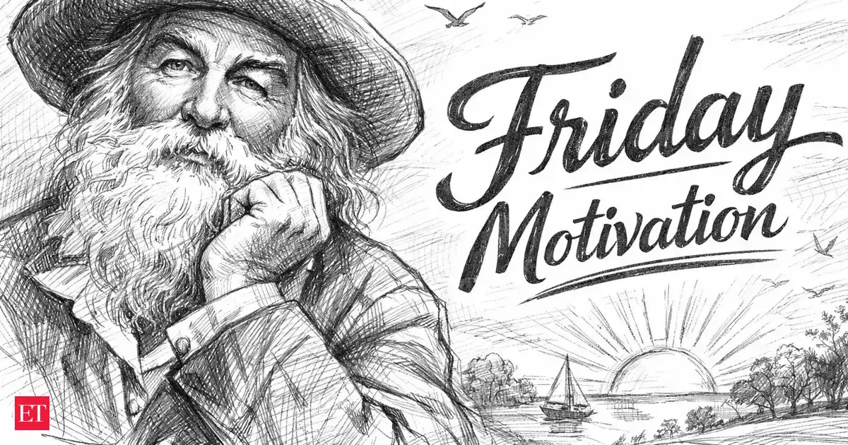 Friday Motivation: 'Keep your face towards the sunshine and shadows will...' by 'father of free verse' Walt Whitman