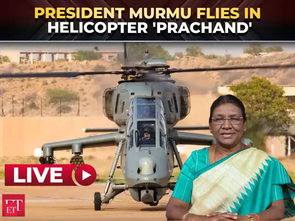 President Murmu takes sortie in Light Combat Helicopter ‘Prachand’ ahead of IAF’s Vayu Shakti