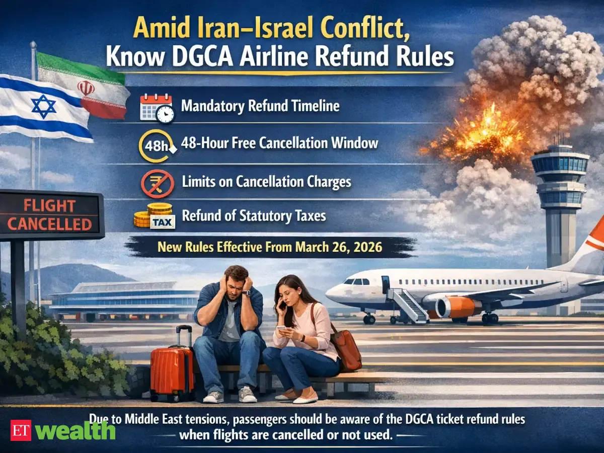 Flight cancelled? Amid Iran–Israel conflict, know DGCA refund timeline, free cancellation rules