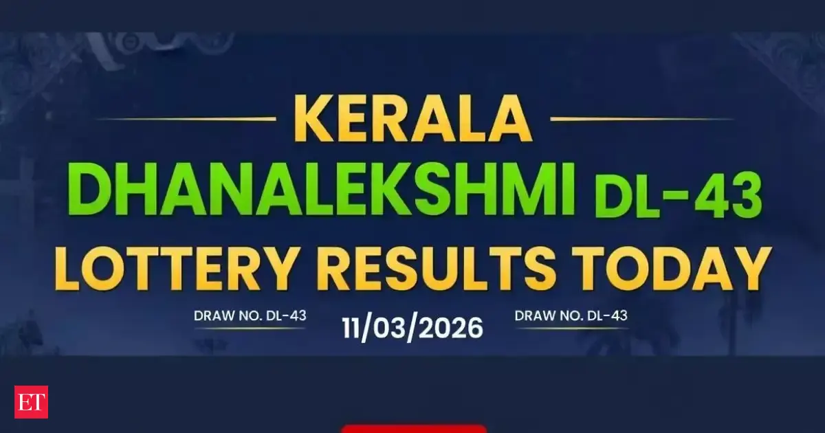 Kerala lottery end result immediately Dhanalekshmi DL-43 (11/03/2026); Check ₹1 crore jackpot winner and full record right here