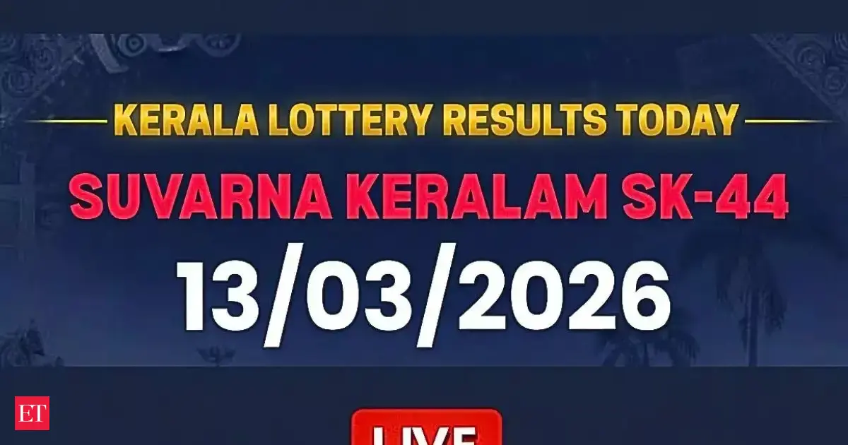 Kerala lottery outcome right now stay for Suvarna Keralam SK-44 (March 13, 2026); Check ₹1 crore prize winner and full record right here