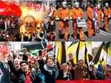 A look at May Day moods around the world