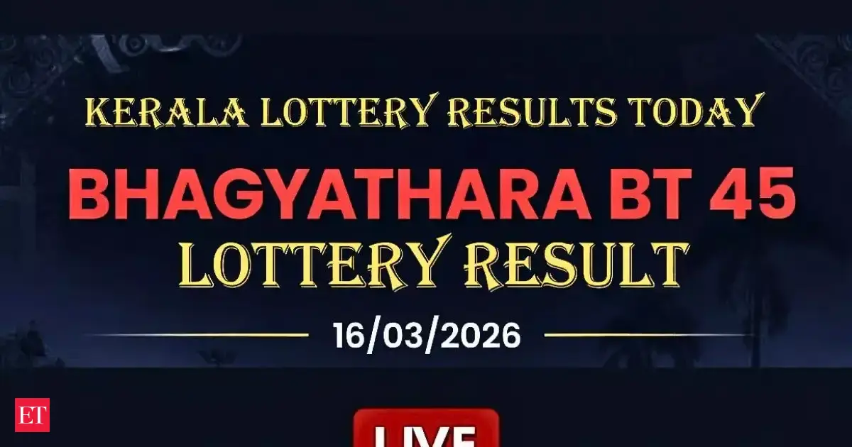 Kerala Bhagyathara BT 45 lottery end result declared as we speak (16/03/2026); Check ₹1 crore prize winner and full record right here