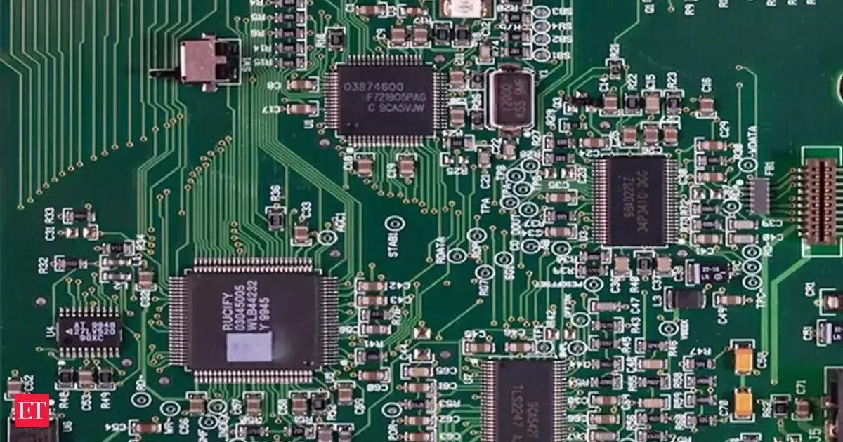 Graphic depicting India's semiconductor industry growth with a $300 billion market target.