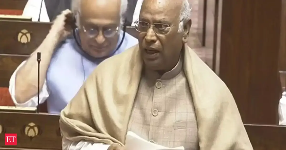 Kharge bids farewell to retiring members in Rajya Sabha, urges review of House rules