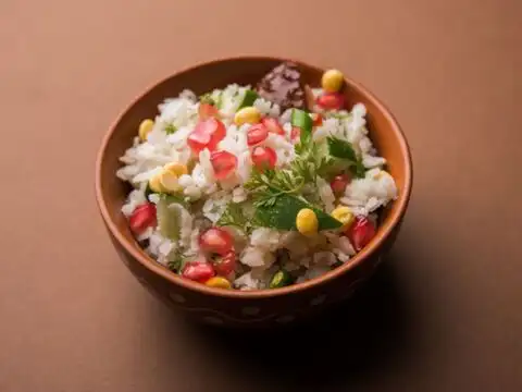 Dahi Poha with Roasted Peanuts
