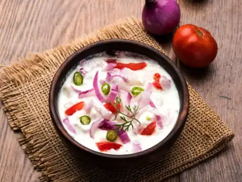 Vegetable Raita with Moong Dal Chilla