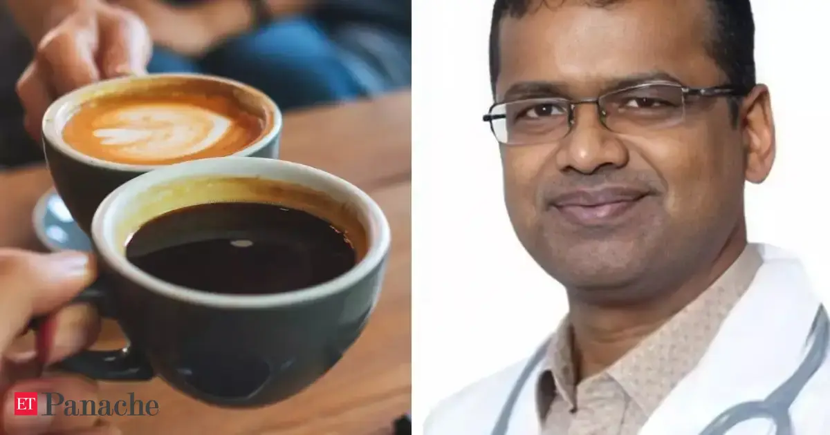 A cup of tea and coffee side by side