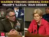 'Commanders NEEDS to speak up': Warren GRILLS Pentagon official over Trump's 'illegal' Iran orders