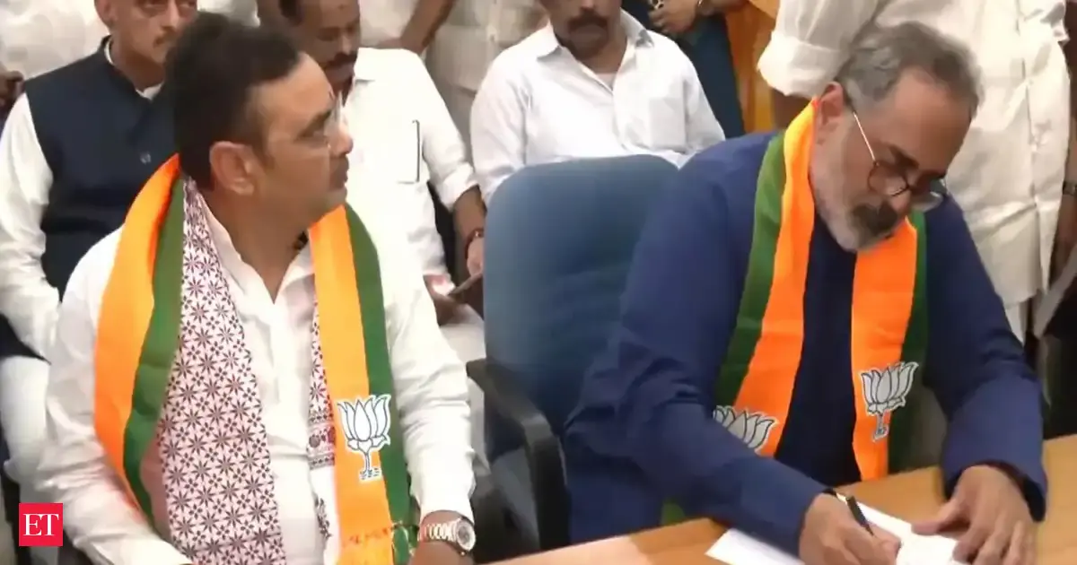 Rajeev Chandrasekhar files nomination from Nemom ahead of Kerala polls, Rajasthan CM Bhajanlal Sharma join