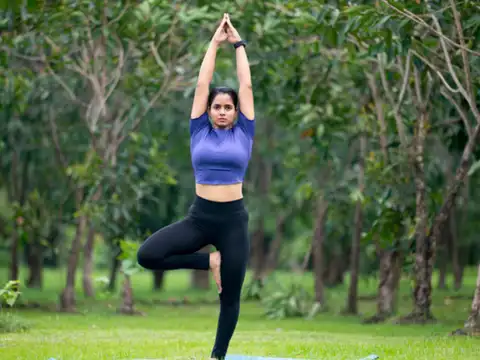 Tree pose vrikshasana balance