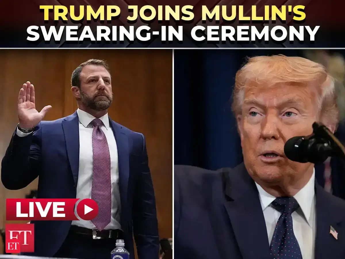 WATCH LIVE: Trump swears in Markwayne Mullin as DHS chief | Swearing-in ceremony