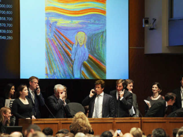 The winning bid was taken by a Sotheby's executive