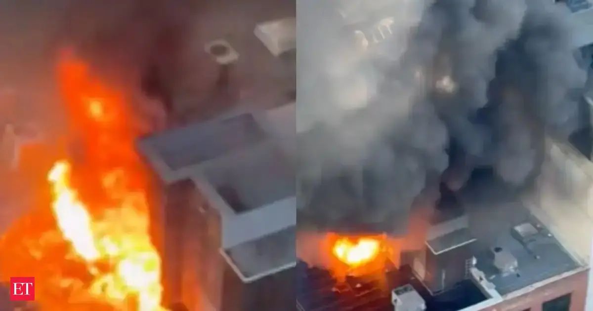 Toronto Building Fire: Huge flames and thick black smoke seen in video as massive blaze triggers rooftop explosion; watch here