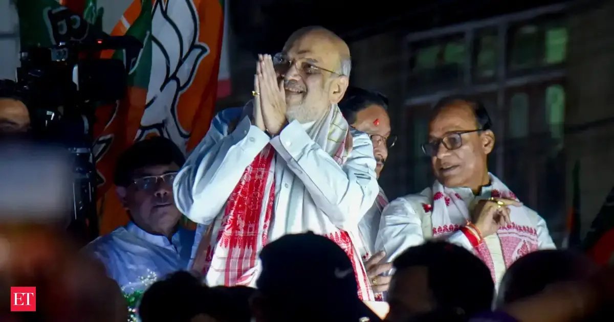 Assam Polls: Amit Shah holds mega Guwahati roadshow