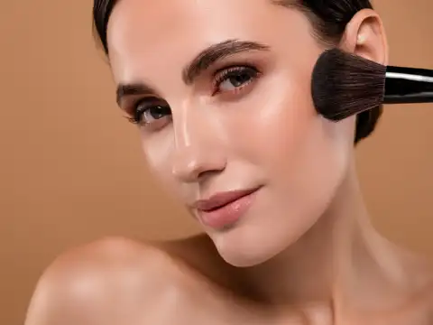 Add blush for a healthy glow