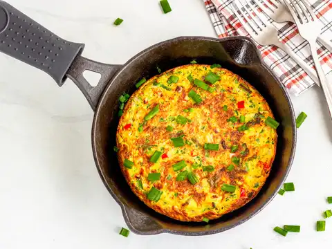 Masala Omelette with Spinach and Mushrooms