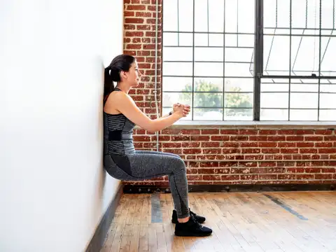 Soleus Wall Sit Stretch