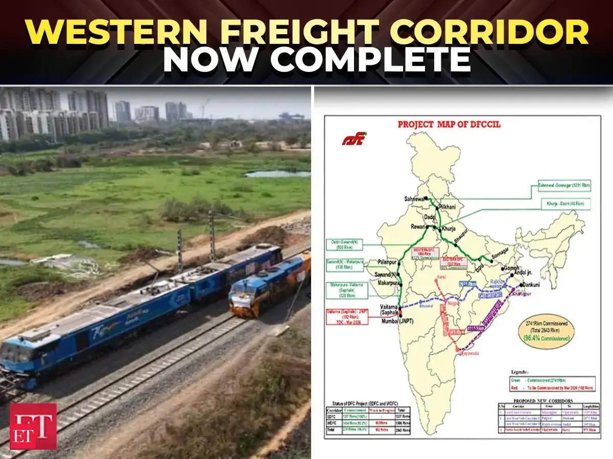 Indian Railways Mega Build: Western Freight Corridor complete, 2,843-km DFC network now ready
