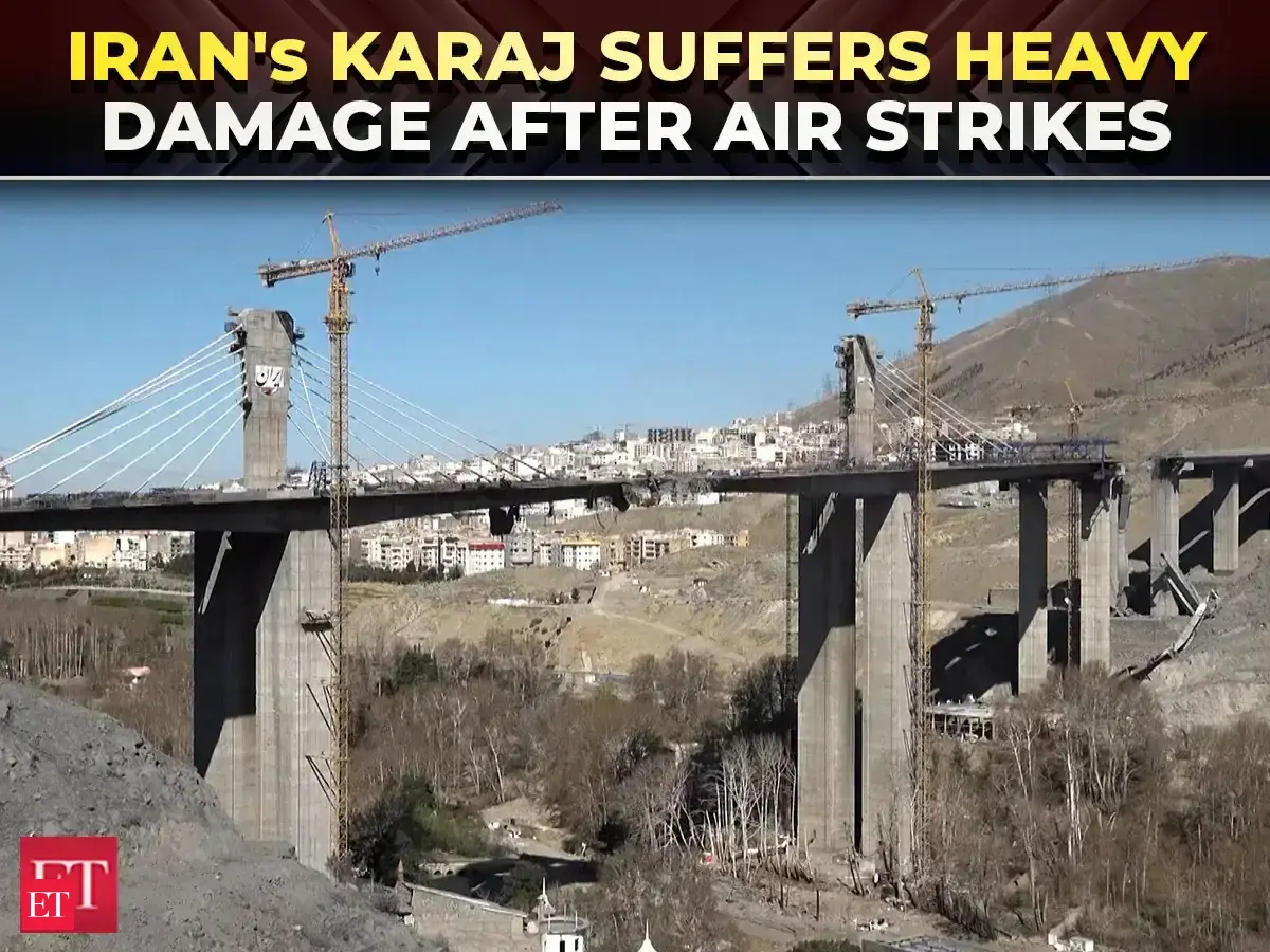 US-Israel-Iran War | Newly built Tehran-Karaj bridge hit by air strikes, suffers major damage