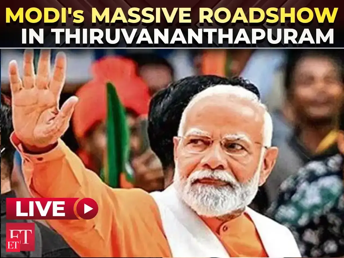 LIVE: PM Narendra Modi's massive roadshow in Thiruvananthapuram