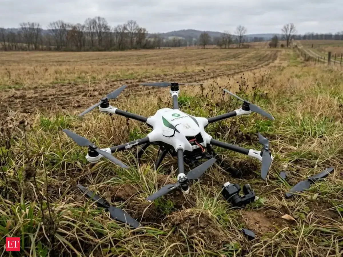 UAV crashes into field during test flight in Uttar Pradesh's Etawah