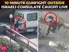 Dramatic footage of gunfight outside Israeli consulate in Istanbul; Attackers shot dead on the spot