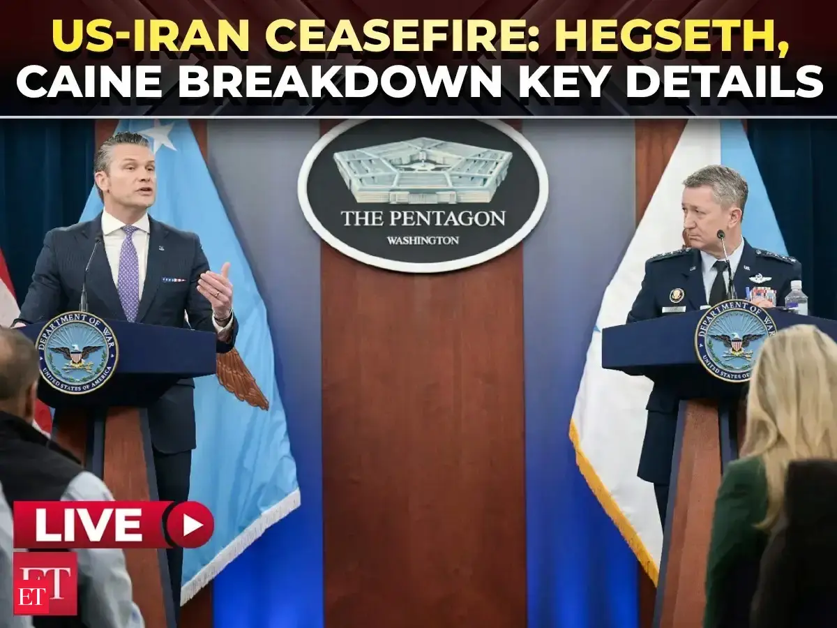 Pentagon LIVE: Hegseth, Caine hold URGENT briefing as Trump announces Iran ceasefire | Op Epic Fury