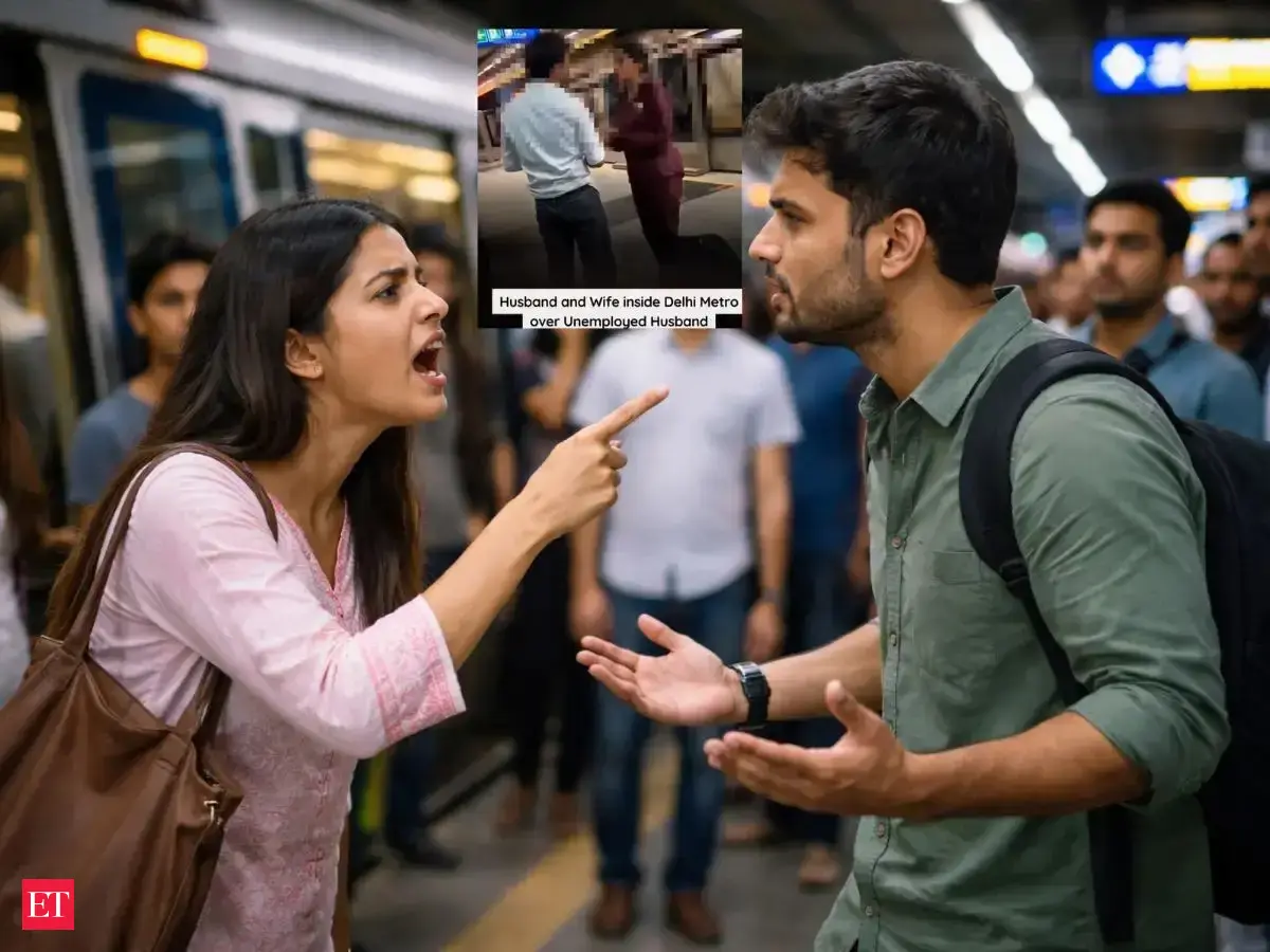 'Main kamaun... bachche paalun': Unemployed Husband-working wife Delhi Metro kalesh sparks debate on money & marriage