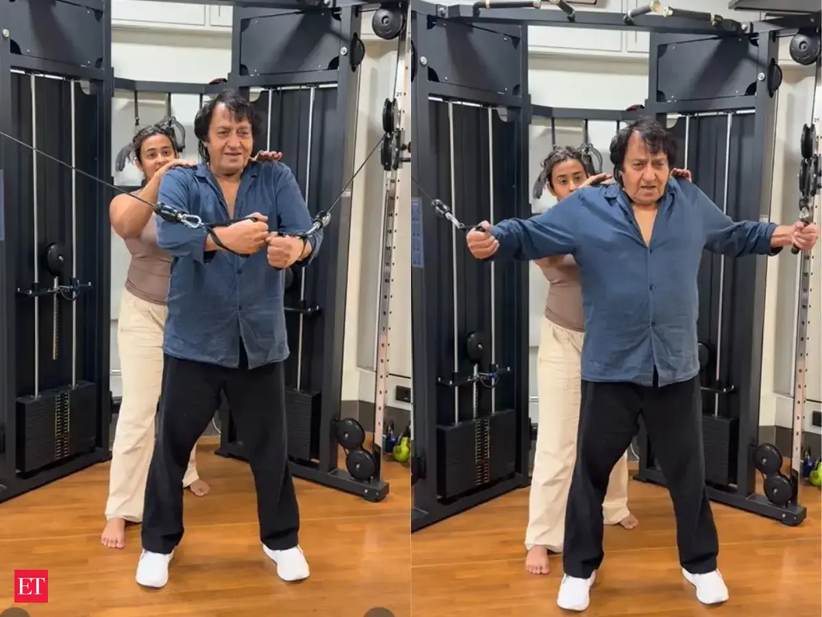 Papa, aise pakdo jaise aapki picture ki heroine ho.: At 84, Ranjeet goes viral for fitness video with daughter’s guidance