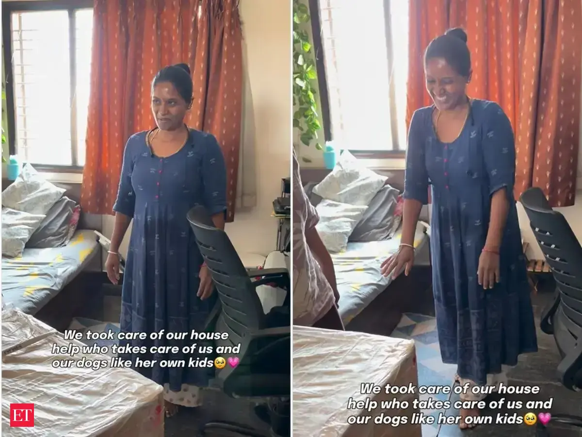 Family gifts cooler to house help, her joyful reaction melts hearts online